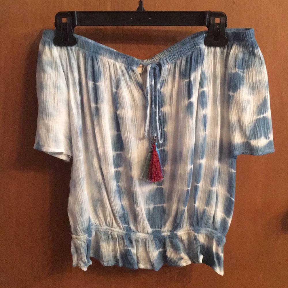 Off the shoulder tye dye top